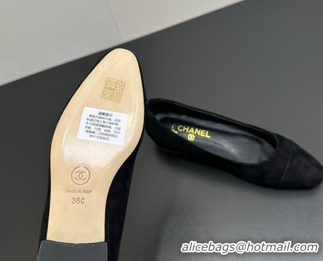 Good Looking Chanel Suede Slingbacks Flat CH122405 Black2 2026