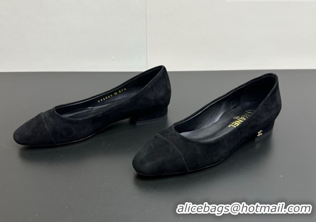 Good Looking Chanel Suede Slingbacks Flat CH122405 Black2 2026