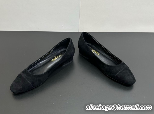 Good Looking Chanel Suede Slingbacks Flat CH122405 Black2 2026