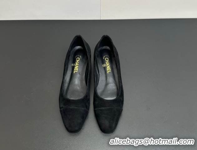 Good Looking Chanel Suede Slingbacks Flat CH122405 Black2 2026