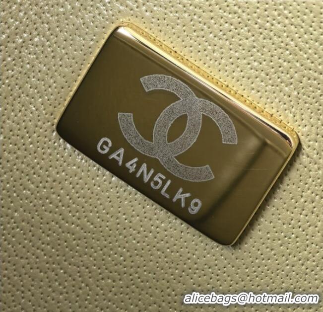 Best Price Chanel Grained Calfskin Small Classic Flap Bag A01116 Avocado green/Light Gold 2026 Original Quality