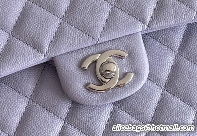 Famous Brand Chanel Grained Calfskin Small Classic Flap Bag A01116 Light Purple/Silver 2026 Original Quality