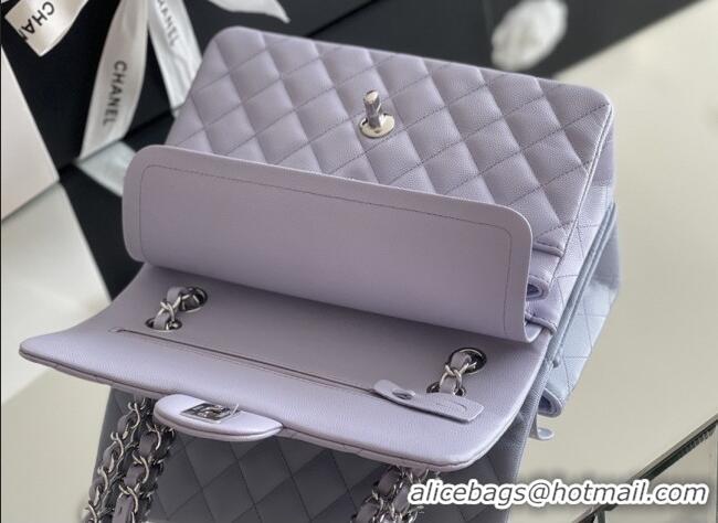 Famous Brand Chanel Grained Calfskin Small Classic Flap Bag A01116 Light Purple/Silver 2026 Original Quality
