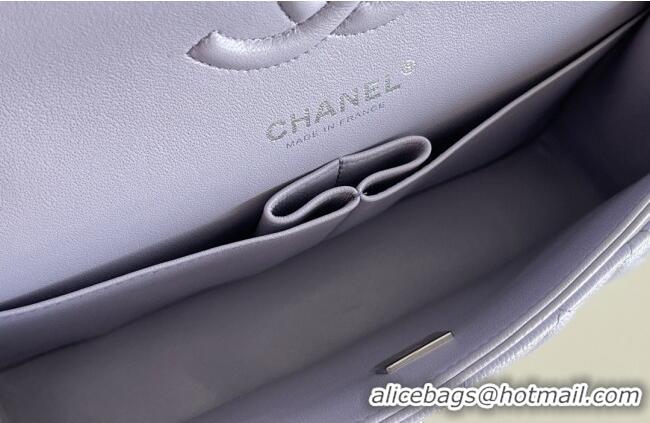 Famous Brand Chanel Grained Calfskin Small Classic Flap Bag A01116 Light Purple/Silver 2026 Original Quality