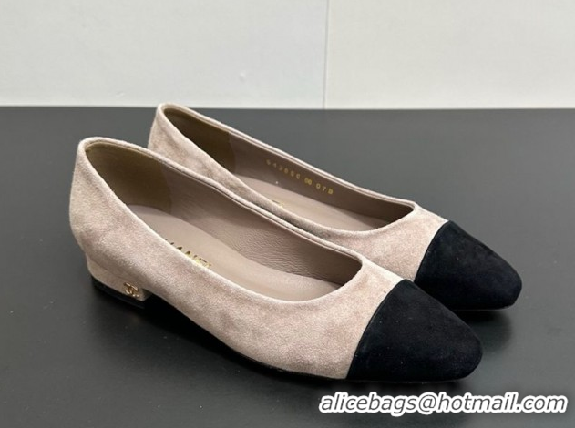 Unique Style Chanel Suede Slingbacks Flat CH122405 Light Grey 2026