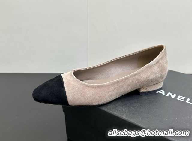 Unique Style Chanel Suede Slingbacks Flat CH122405 Light Grey 2026