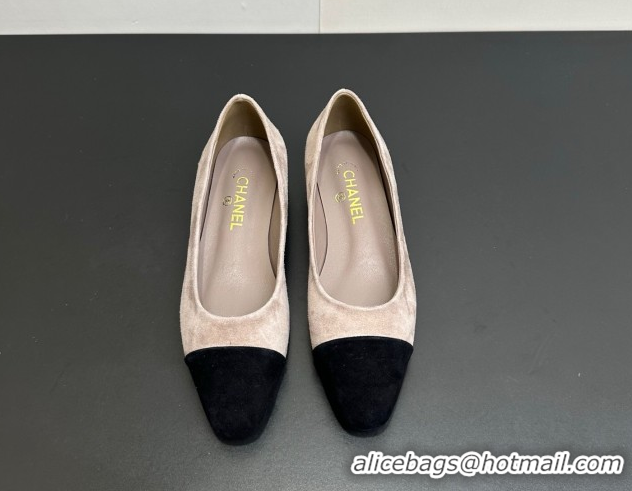 Unique Style Chanel Suede Slingbacks Flat CH122405 Light Grey 2026