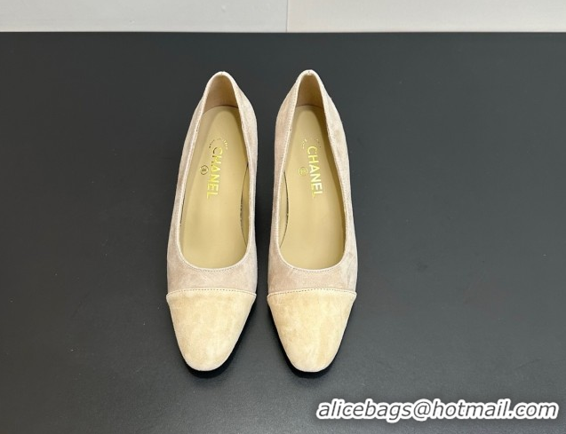 Low Price Chanel Suede Pumps 6.5cm CH122405 Beige/Yellow 2026