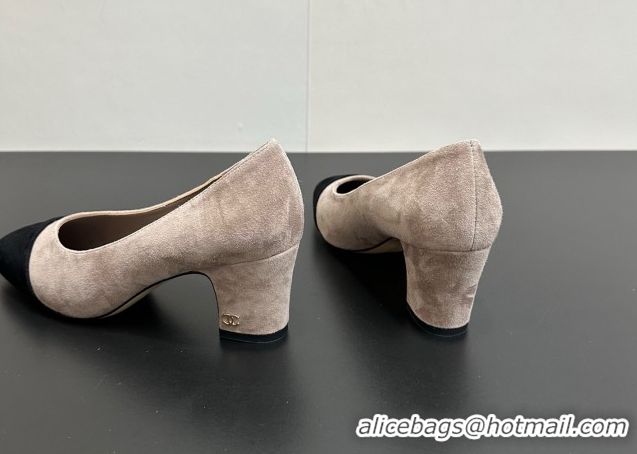 Popular Style Chanel Suede Pumps 6.5cm CH122405 Light Grey 2026
