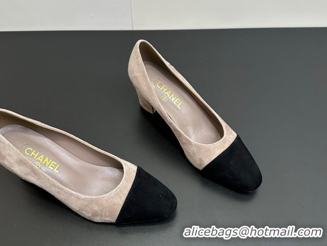 Popular Style Chanel Suede Pumps 6.5cm CH122405 Light Grey 2026