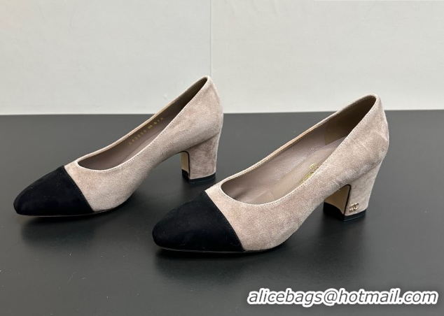 Popular Style Chanel Suede Pumps 6.5cm CH122405 Light Grey 2026