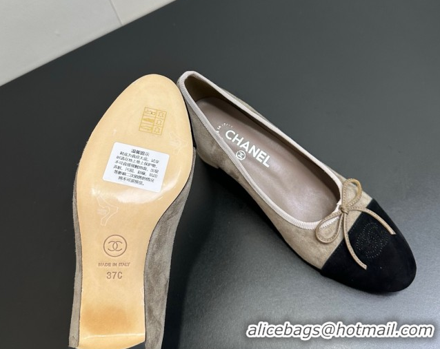 Luxury Chanel Suede Pumps 6.5cm CH122405 Grey/Black 2026