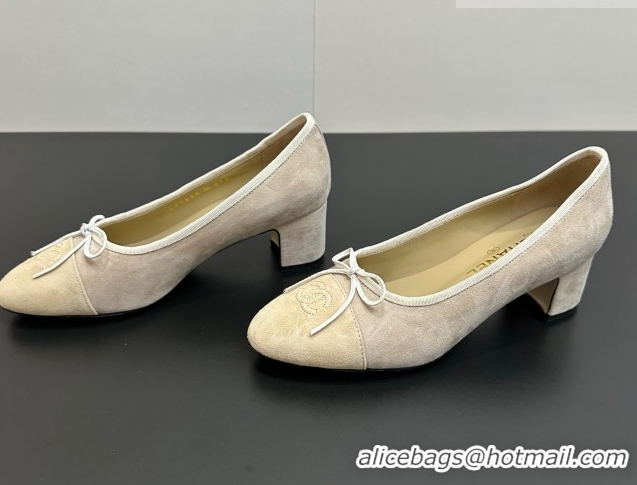 Big Discount Chanel Suede Pumps 6.5cm CH122405 Beige/Yellow 2026