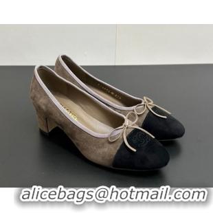 Durable Chanel Suede Pumps 6.5cm CH122405 Taupe 2026
