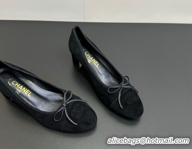 Most Popular Chanel Suede Pumps 6.5cm CH122405 Black2 2026