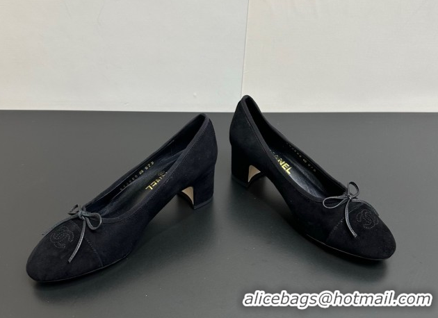 Most Popular Chanel Suede Pumps 6.5cm CH122405 Black2 2026