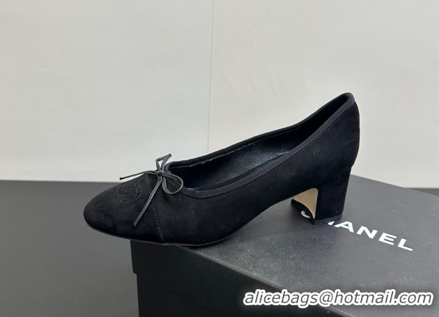Most Popular Chanel Suede Pumps 6.5cm CH122405 Black2 2026