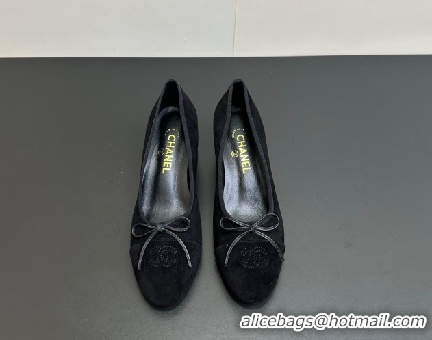 Most Popular Chanel Suede Pumps 6.5cm CH122405 Black2 2026