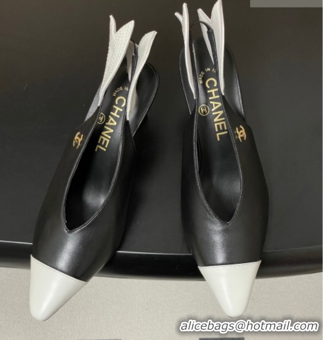 Shop Cheap Chanel Lambskin Leather Slingbacks Pump 7.5cm CH122407 Black 2026