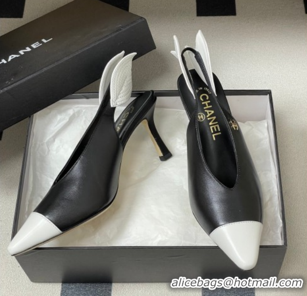 Shop Cheap Chanel Lambskin Leather Slingbacks Pump 7.5cm CH122407 Black 2026