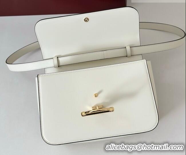 Famous Brand Gucci Siena Leather medium top handle bag with Half Horsebit 855535 White 2026
