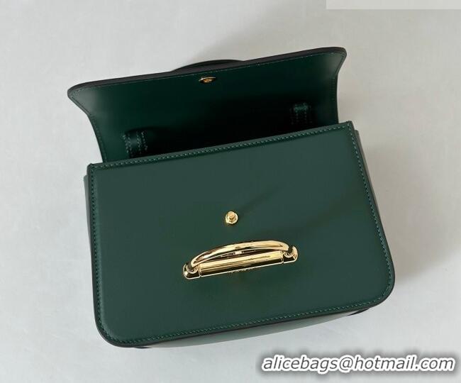 Well Crafted Gucci Siena Leather small top handle bag with Half Horsebit 855536 Green 2026