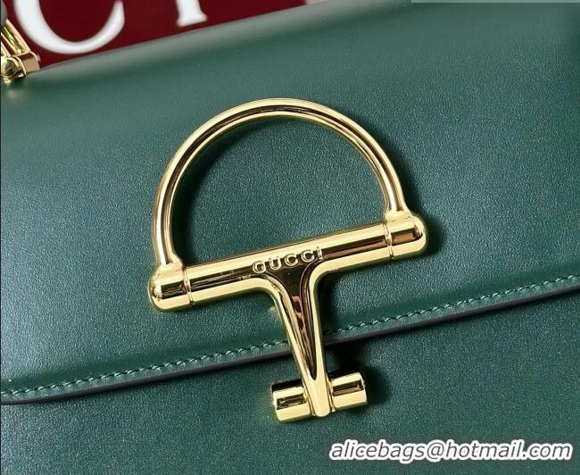 Well Crafted Gucci Siena Leather small top handle bag with Half Horsebit 855536 Green 2026