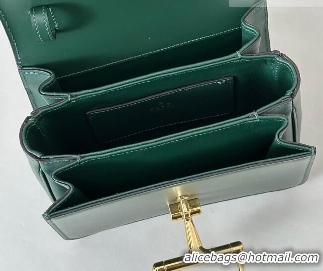 Well Crafted Gucci Siena Leather small top handle bag with Half Horsebit 855536 Green 2026