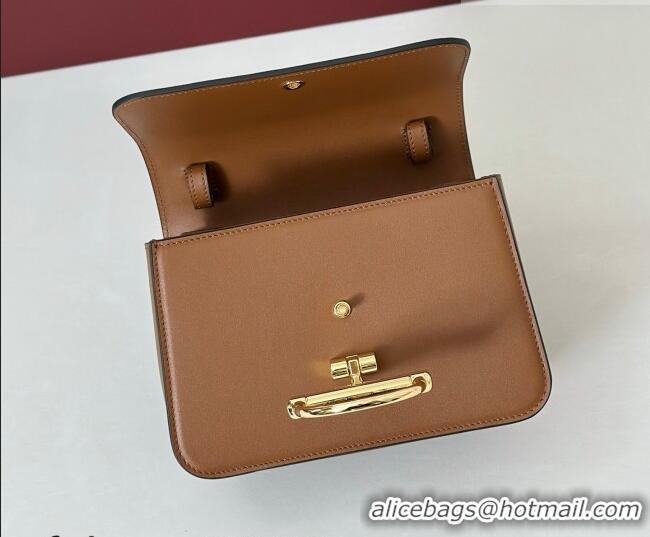 Promotional Gucci Siena Leather small top handle bag with Half Horsebit 855536 Brown 2026