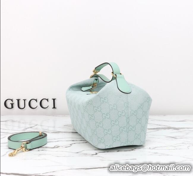 Best Price Gucci Vanity medium top handle bag in GG Canvas 857799 Icy Blue 2026