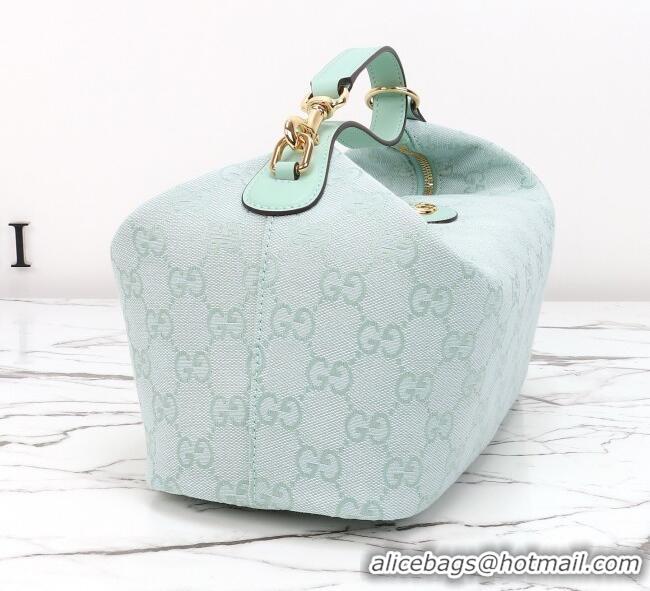 Best Price Gucci Vanity medium top handle bag in GG Canvas 857799 Icy Blue 2026