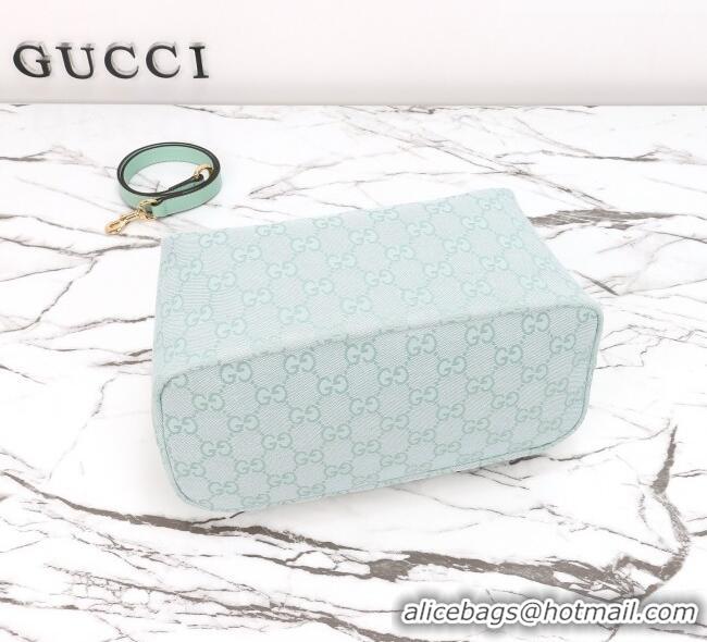 Best Price Gucci Vanity medium top handle bag in GG Canvas 857799 Icy Blue 2026