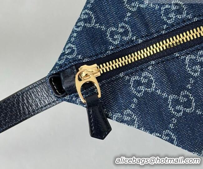 Shop Duplicate Gucci Vanity medium top handle bag in GG Denim 857799 Blue 2026