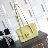 Luxury Discount Chanel Calfskin Leather Hobo Bag CH112703 Yellow 2025