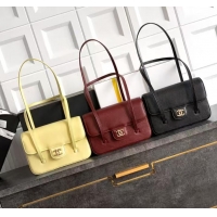 Luxury Discount Chanel Calfskin Leather Hobo Bag CH112703 Yellow 2025