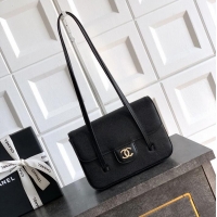 Traditional Discount Chanel Calfskin Leather Hobo Bag CH112703 Black 2025