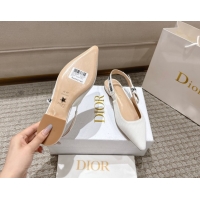 Good Looking Dior J'Adior Slingbacks Ballets Flat in Embroidered Cottonn White 1217056