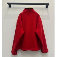 Luxury Cheap Miu Miu Polo Blouse Top MM122503 Red 2025