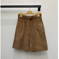 Best Quality Miu Miu Corduroy Jacket and Shorts Set MM122505 Brown 2025