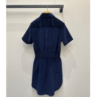 Luxury Discount Miu Miu Corduroy Dress MM122508 Blue 2025