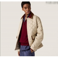 Best Price Miu Miu Quilted Jacket MM122513 White 2025