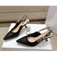 Good Quality Dior J'Adior Slingbacks Pumps 6.5cm in Black Calfskin Leather 1217064