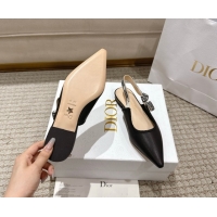 Perfect Dior J'Adior Slingbacks Ballet Flats in Black Calfskin Leather 1217066