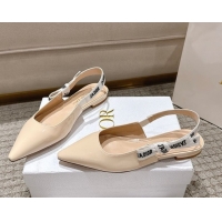 Classic Hot Dior J'Adior Slingbacks Ballet Flats in Patent Leather Nude 1217067