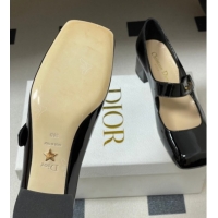 Sumptuous Dior Patent Leather Mary Janes Pumps 4cm Black DR121704 1217069