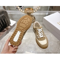Grade Quality Dior Tech Sneakers in Suede Leather and Transparent Mesh Brown 1217073
