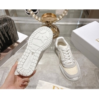 Top Grade Dior Tech Sneakers in Calfskin with Suede and Transparent Mesh White 1217076