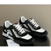 Unique Style Dior Tech Sneakers in Calfskin with Suede and Transparent Mesh Black 1217077