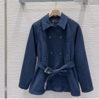 Famous Brand Miu Miu Reversible Coat MM122515 Blue 2025