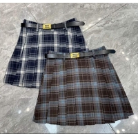 Luxury Discount Miu Miu Plaid Mini Skirt MM122525 2025